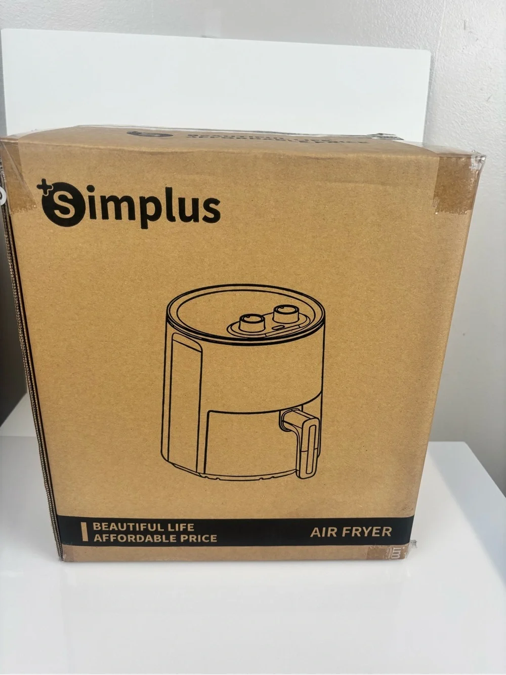 Simplus Compact Electric Air Fryer - Black / Rose Gold (New In Box)